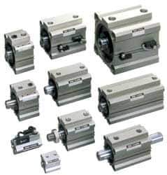 SMC PNEUMATICS - Air Cylinder Foot Bracket - For 1-1/4" Air Cylinders, Use with NCQ2 Air Cylinders - Industrial Tool & Supply