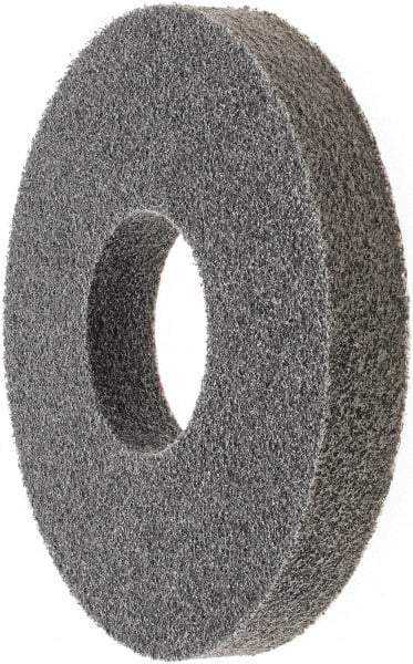 3M - 8" Diam, 1" Face Width, 3" Center Hole, Fine Grade, Silicon Carbide Deburring Wheel - Unitized, Soft Density 2 Grade - Industrial Tool & Supply