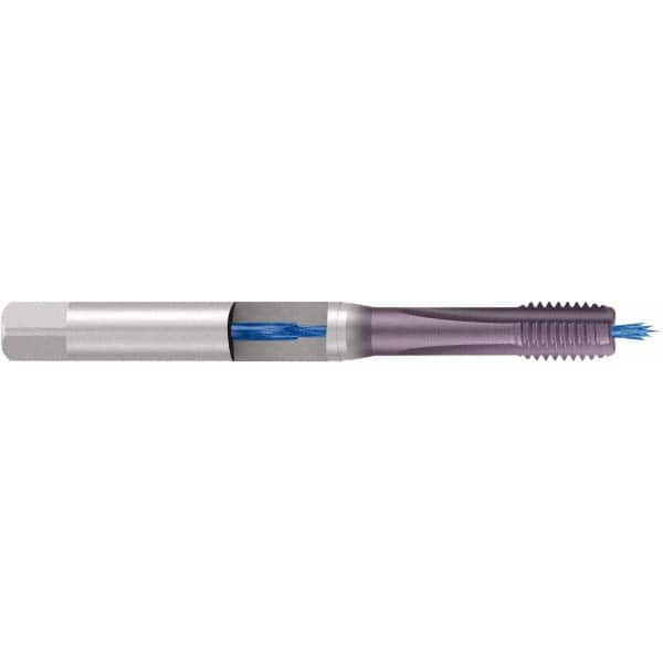 Emuge - M8x1.25 Metric 6H 0 Flute TiCN Finish Cobalt Machine Tap - Industrial Tool & Supply