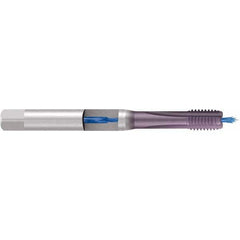 Emuge - M10x1.50 Metric 6H 0 Flute TiCN Finish Cobalt Machine Tap - Industrial Tool & Supply