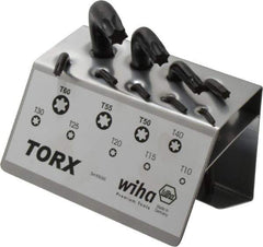 Wiha - 9 Piece T10 to T60 L-Key Short Arm Torx Key Set - T10, T15, T20, T25, T30, T40, T50, T55, T60 Torx Size - Industrial Tool & Supply