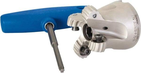 Iscar - 1.37" Cut Diam, 0.315" Max Depth, 3/4" Arbor Hole, 4 Inserts, RC.. 1607 Insert Style, Indexable Copy Face Mill - FRW Cutter Style, 2" High, Through Coolant, Series MillShred - Industrial Tool & Supply