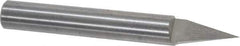 Onsrud - 30° Incl Angle, 1/4" Shank Diam, 2" OAL, 0.005" Cut Diam, Conical Engraving Cutter - 1/2" LOC, 0.005" Tip Diam, 1 Flute, Right Hand Cut, Solid Carbide, Uncoated - Industrial Tool & Supply