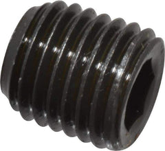 Value Collection - 1/16-27, 5/16" OAL, Alloy Steel Socket Pressure Plug - Uncoated, 3/4" Taper per Foot, 5/32" Hex Key - Industrial Tool & Supply