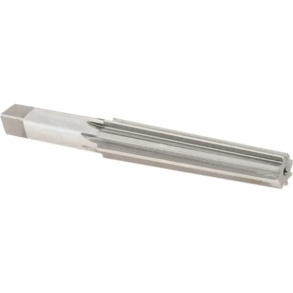 Alvord Polk - 0.57" Small End, 0.744" Large End, Straight Shank, 3-1/2" Flute, 2MT Morse Taper Reamer - Industrial Tool & Supply