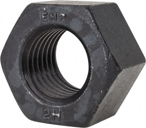 Value Collection - 1-3/8 - 6 UNC Steel Right Hand Heavy Hex Nut - 2-3/16" Across Flats, 1-11/32" High, Uncoated, 2B Class of Fit - Industrial Tool & Supply