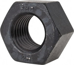 Value Collection - 1-3/8 - 6 UNC Steel Right Hand Heavy Hex Nut - 2-3/16" Across Flats, 1-11/32" High, Uncoated, 2B Class of Fit - Industrial Tool & Supply