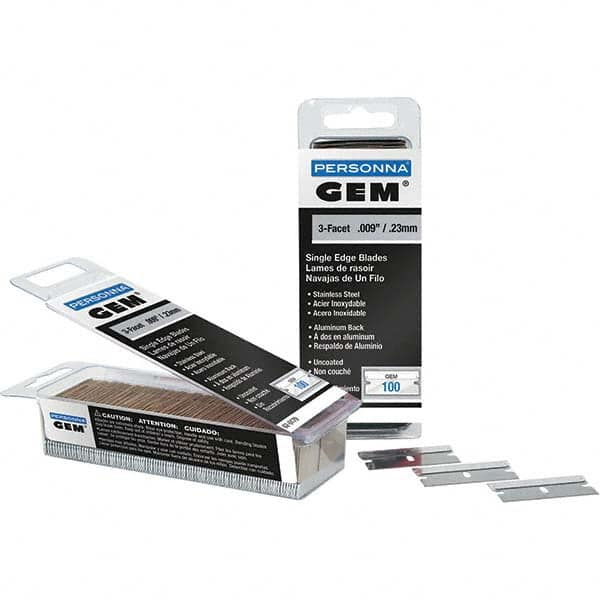 GEM - 1-1/2" Stainless Steel Single Edge Blade - Industrial Tool & Supply