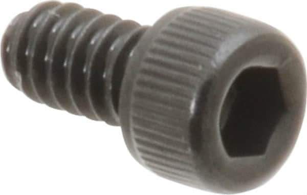 Value Collection - #6-32 UNC Hex Socket Drive, Socket Cap Screw - Alloy Steel, Black Oxide Finish, Fully Threaded, 1/4" Length Under Head - Industrial Tool & Supply