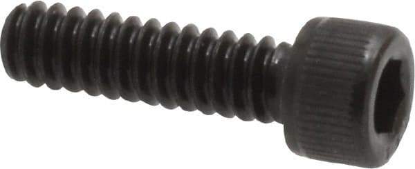 Value Collection - #6-32 UNC Hex Socket Drive, Socket Cap Screw - Alloy Steel, Black Oxide Finish, Fully Threaded, 1/2" Length Under Head - Industrial Tool & Supply