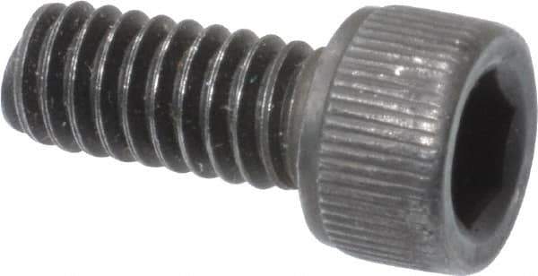 Value Collection - #8-32 UNC Hex Socket Drive, Socket Cap Screw - Alloy Steel, Black Oxide Finish, Fully Threaded, 3/8" Length Under Head - Industrial Tool & Supply