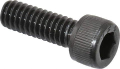 Value Collection - #8-32 UNC Hex Socket Drive, Socket Cap Screw - Alloy Steel, Black Oxide Finish, Fully Threaded, 1/2" Length Under Head - Industrial Tool & Supply