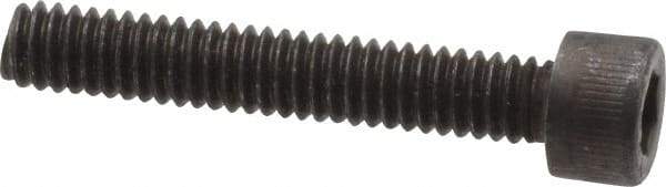 Value Collection - #8-32 UNC Hex Socket Drive, Socket Cap Screw - Alloy Steel, Black Oxide Finish, Fully Threaded, 1" Length Under Head - Industrial Tool & Supply