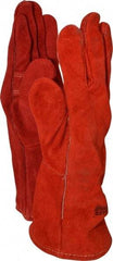 PRO-SAFE - Size L Cotton Lined Cowhide Welding Glove - 34.25cm OAL, Gauntlet Cuff, Wing Thumb, For General Welding - Industrial Tool & Supply