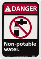 NMC - "Danger - Eye Protection Required in This Area", 10" Long x 7" Wide, Rigid Plastic Safety Sign - Rectangle, 0.05" Thick, Use for Accident Prevention - Industrial Tool & Supply