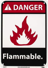 NMC - Danger - Flammable, Plastic Fire Sign - 7" Wide x 10" High - Industrial Tool & Supply
