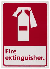 NMC - Fire Extinguisher, Plastic Fire Sign - 10" Wide x 14" High - Industrial Tool & Supply
