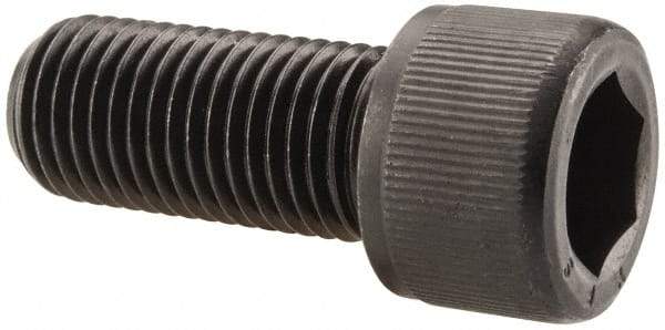 Value Collection - 7/16-20 UNF Hex Socket Drive, Socket Cap Screw - Alloy Steel, Black Oxide Finish, Fully Threaded, 1" Length Under Head - Industrial Tool & Supply