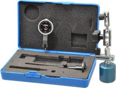 Fowler - 0.0005" Graduation, 0.03" Max Meas, 0-15-0 Dial Reading, Dial Indicator & Base Kit - 1.224" Base Height x 1.264" Base Diam, 1" Dial Diam - Industrial Tool & Supply