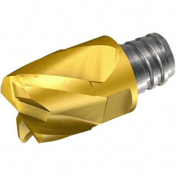 Iscar - MM EC Grade IC908 Carbide End Milling Tip Insert - TiAlN Finish, 8 Flutes, 16mm Cutting Diam, 12mm Depth of Cut, 20.5mm Extension, 1/16" Cnr Rad, 45° Helix - Industrial Tool & Supply