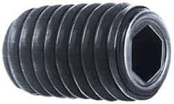 Value Collection - 7/16-20 UNF, 7/16" OAL, Cup Point Set Screw - Grade 8 Alloy Steel, 7/32" Key - Industrial Tool & Supply