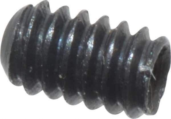 Value Collection - #0-80 UNF, 3/32" OAL, Cup Point Set Screw - Grade 8 Alloy Steel, 0.028" Key - Industrial Tool & Supply