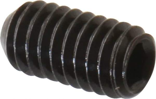 Value Collection - #5-44 UNF, 1/4" OAL, Cup Point Set Screw - Grade 8 Alloy Steel, 1/16" Key - Industrial Tool & Supply