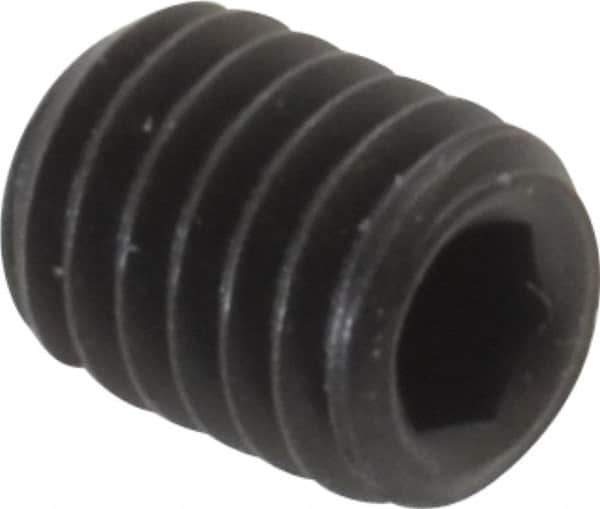 Value Collection - #10-32 UNF, 1/4" OAL, Cup Point Set Screw - Grade 8 Alloy Steel, 3/32" Key - Industrial Tool & Supply