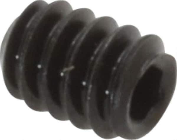 Value Collection - #6-32 UNC, 3/16" OAL, Cup Point Set Screw - Grade 8 Alloy Steel, 1/16" Key - Industrial Tool & Supply