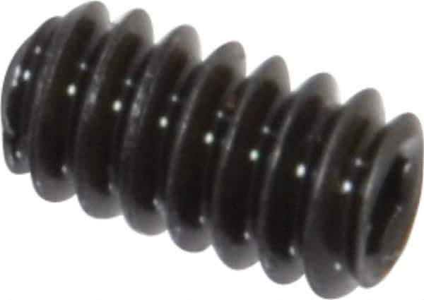 Value Collection - #6-32 UNC, 1/4" OAL, Cup Point Set Screw - Grade 8 Alloy Steel, 1/16" Key - Industrial Tool & Supply