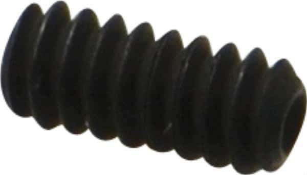 Value Collection - #6-32 UNC, 5/16" OAL, Cup Point Set Screw - Grade 8 Alloy Steel, 1/16" Key - Industrial Tool & Supply