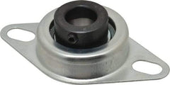 Value Collection - 3/4" ID, 1.2205" OAL x 4-1/2" OAH 2-Bolt Flange - 1,650 Lb Static Cap, 2,830 Lb Dyn Cap, 3-3/8" Btw Mnt Hole Ctrs, Stamped Steel Rubber Mount - Industrial Tool & Supply