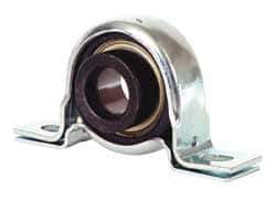 Value Collection - 1-3/16" ID, 5-3/4" OAL x 3-1/8" OAH Pillow Block - 2,500 Lb Static Cap, 4,300 Lb Dyn Cap, 4-1/4" Btw Mnt Hole Ctrs, 1.563" Base-to-Ctr Ht, Stamped Steel Rubber Mount - Industrial Tool & Supply
