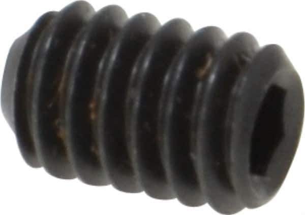 Value Collection - #8-32 UNC, 1/4" OAL, Cup Point Set Screw - Grade 8 Alloy Steel, 5/64" Key - Industrial Tool & Supply