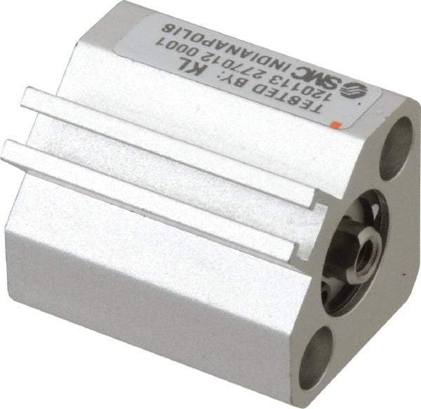 SMC PNEUMATICS - 3/16" Stroke x 1/2" Bore Double Acting Air Cylinder - 10-32 Port, 8-32 Rod Thread, 145 Max psi, 15 to 160°F - Industrial Tool & Supply