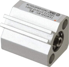 SMC PNEUMATICS - 3/16" Stroke x 1/2" Bore Double Acting Air Cylinder - 10-32 Port, 8-32 Rod Thread, 145 Max psi, 15 to 160°F - Industrial Tool & Supply