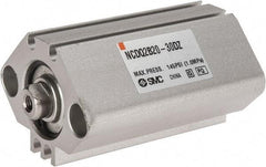 SMC PNEUMATICS - 1-3/16" Stroke x 3/4" Bore Double Acting Air Cylinder - 10-32 Port, 10-32 Rod Thread, 145 Max psi, 15 to 160°F - Industrial Tool & Supply