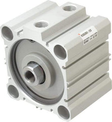 SMC PNEUMATICS - 1" Stroke x 3-1/4" Bore Double Acting Air Cylinder - 3/8 Port, 5/8-18 Rod Thread, 145 Max psi, 15 to 160°F - Industrial Tool & Supply