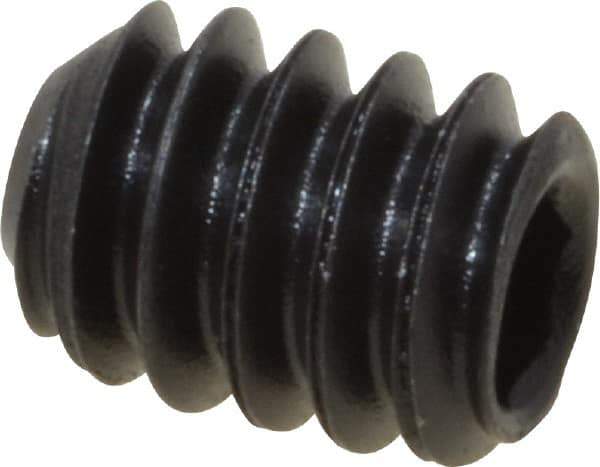Value Collection - #10-24 UNC, 1/4" OAL, Cup Point Set Screw - Grade 8 Alloy Steel, 3/32" Key - Industrial Tool & Supply