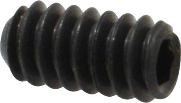 Value Collection - #10-24 UNC, 3/8" OAL, Cup Point Set Screw - Grade 8 Alloy Steel, 3/32" Key - Industrial Tool & Supply