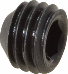 Value Collection - 1/4-28 UNF, 3/16" OAL, Cup Point Set Screw - Grade 8 Alloy Steel, 1/8" Key - Industrial Tool & Supply