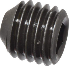 Value Collection - 1/4-28 UNF, 1/4" OAL, Cup Point Set Screw - Grade 8 Alloy Steel, 1/8" Key - Industrial Tool & Supply