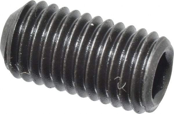 Value Collection - 1/4-28 UNF, 1/2" OAL, Cup Point Set Screw - Grade 8 Alloy Steel, 1/8" Key - Industrial Tool & Supply