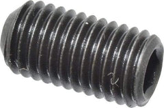 Value Collection - 1/4-28 UNF, 1/2" OAL, Cup Point Set Screw - Grade 8 Alloy Steel, 1/8" Key - Industrial Tool & Supply