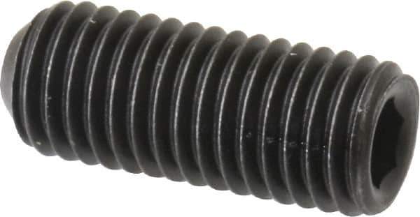 Value Collection - 1/4-28 UNF, 5/8" OAL, Cup Point Set Screw - Grade 8 Alloy Steel, 1/8" Key - Industrial Tool & Supply