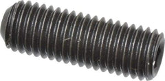 Value Collection - 1/4-28 UNF, 3/4" OAL, Cup Point Set Screw - Grade 8 Alloy Steel, 1/8" Key - Industrial Tool & Supply