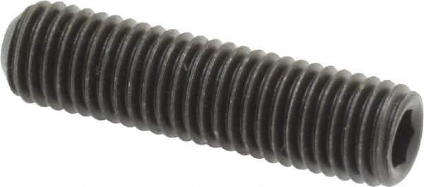 Value Collection - 1/4-28 UNF, 1" OAL, Cup Point Set Screw - Grade 8 Alloy Steel, 1/8" Key - Industrial Tool & Supply