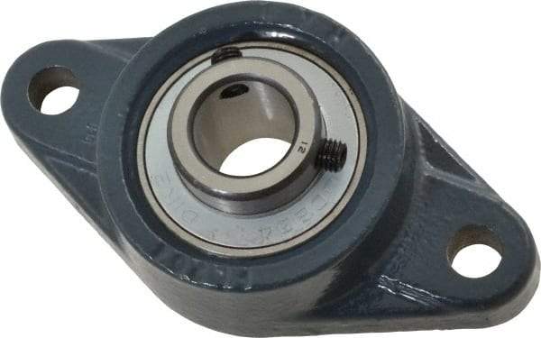 Value Collection - 3/4" ID, 2-3/8" OAW x 4-7/16" OAL x 2-3/8" OAH 2-Bolt High Temperature Flange Bearing - 1,650 Lb Static Cap, 2,830 Lb Dyn Cap, 3.531" Btw Mnt Hole Ctrs, 19/32" Base-to-Ctr Ht, Cast Iron - Industrial Tool & Supply