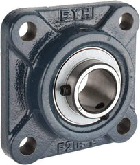 Value Collection - 1" ID, 3-3/4" OAW x 3-3/4" OAL x 3-3/4" OAH 4-Bolt High Temperature Flange Bearing - 1,740 Lb Static Cap, 3,100 Lb Dyn Cap, 2-3/4" Btw Mnt Hole Ctrs, 5/8" Base-to-Ctr Ht, Cast Iron - Industrial Tool & Supply