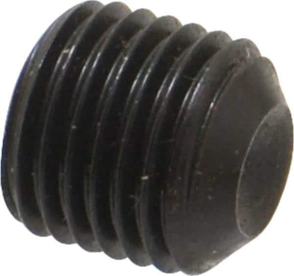 Value Collection - 3/8-24 UNF, 3/8" OAL, Cup Point Set Screw - Grade 8 Alloy Steel, 3/16" Key - Industrial Tool & Supply
